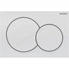 Geberit Alpha01 Round Dual Flush Plate - White