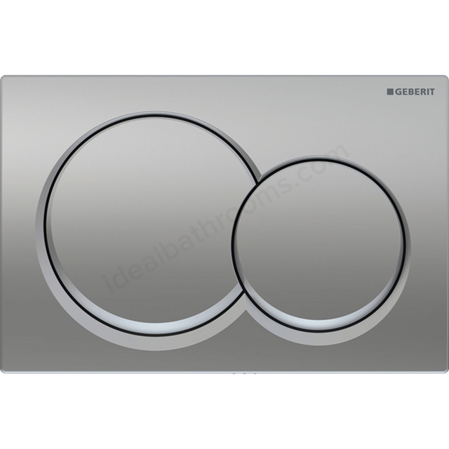 Geberit Alpha01 Round Dual Flush Plate - Matt Chrome