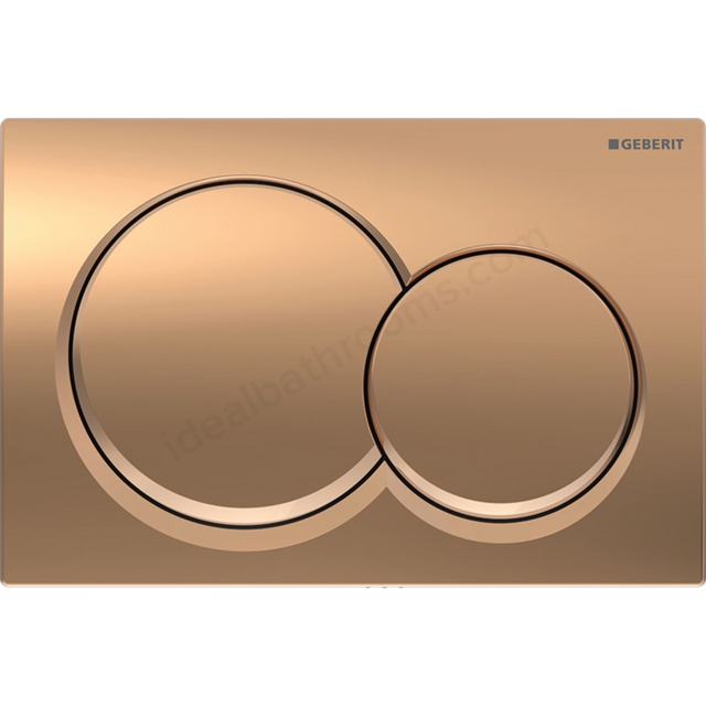 Geberit Alpha01 Round Dual Flush Plate - Red Gold