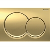 Geberit Alpha01 Round Dual Flush Plate - Brass