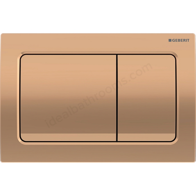Geberit Alpha01 Square Dual Flush Plate - Red Gold