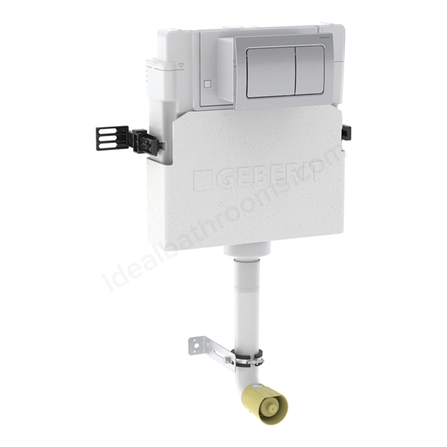 Geberit Alpha Concealed Cistern 12cmD; plus Square Chrome Flush Plate