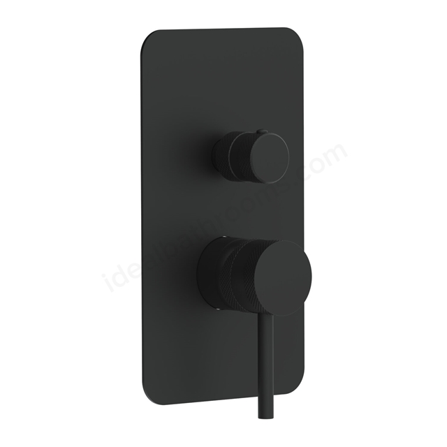 Scudo Core Concealed Manual Dual Outlet - Matt Black