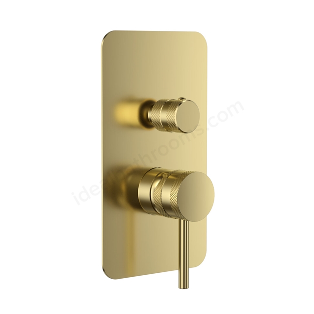 Scudo Core Concealed Manual Dual Outlet - Brushed Brass