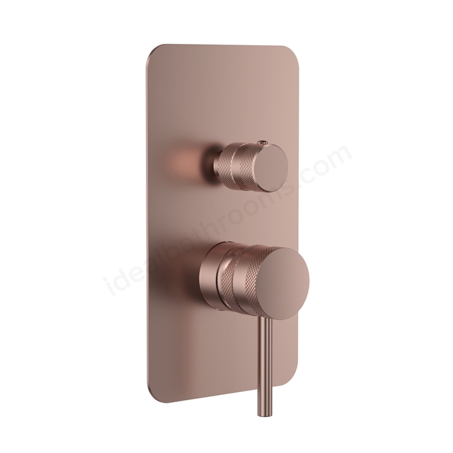 Scudo Core Concealed Manual Dual Outlet - Brushed Bronze