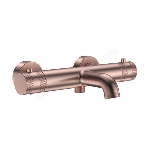 Scudo Core Thermostatic Bath Shower Mixer 2 Outlet - Brushed Bronze