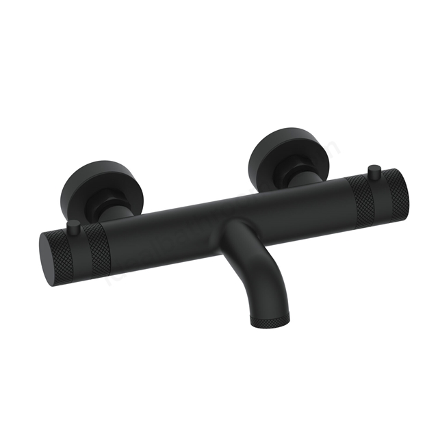 Scudo Core Thermostatic Bath Shower Mixer 1 Outlet - Matt Black