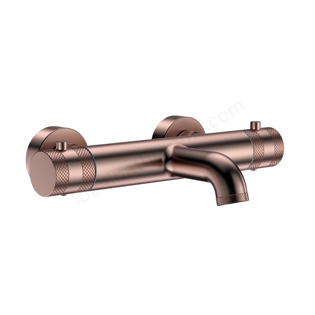 Scudo Core Thermostatic Bath Shower Mixer 1 Outlet - Brushed Bronze