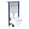 Geberit Wall-Hung 4-in-1 Sigma Frame, Flush Plate, Smyle Rimless Pan & Soft Close Seat Pack