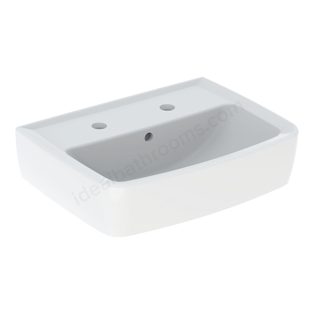 Twyford Alcona 450mmW Square Basin, 2 Tap Holes