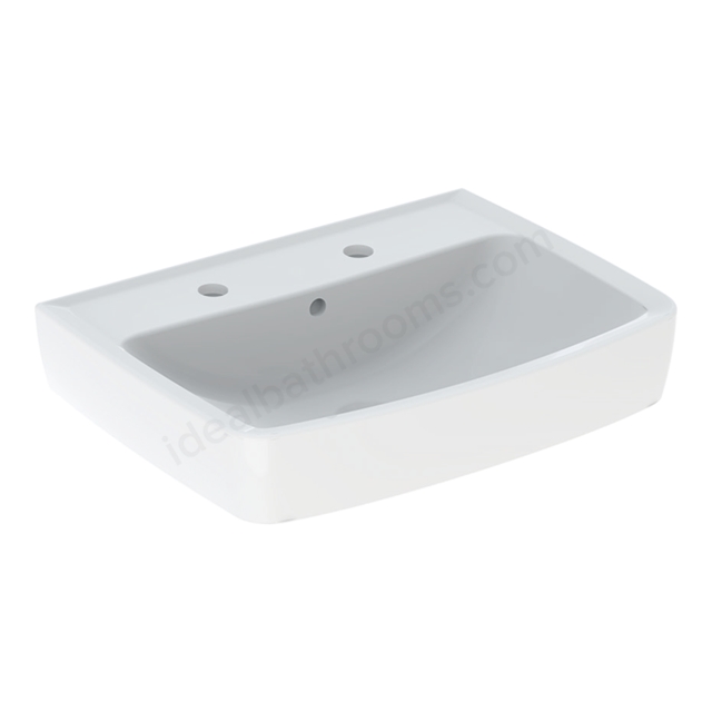 Twyford Alcona 550mmW Square Basin, 2 Tap Holes
