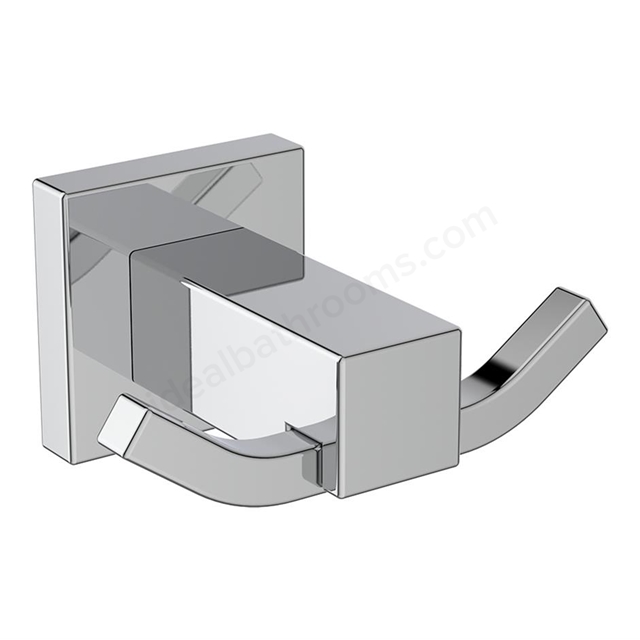 Ideal Standard Iom Square Double Robe Hook - Chrome