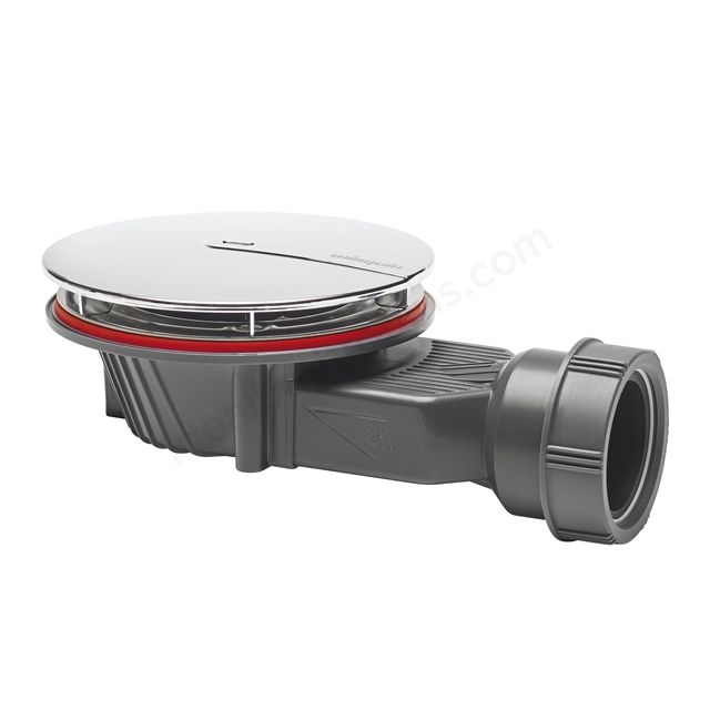 Wirquin Slim+ Dome Shower Waste - Brushed Nickel