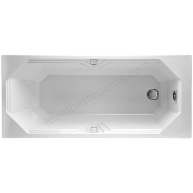 Carron Highgate 1700mm x 750mm Single Ended Twin Grips Carronite Bath - White