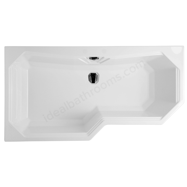 Carron Highgate 1700mm Left Handed Carronite Shower Bath - White
