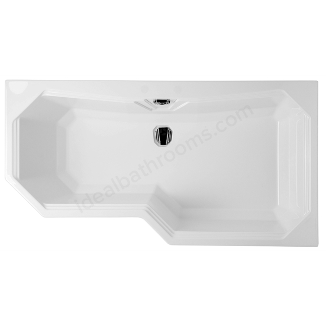 Carron Highgate 1700mm Right Handed Carronite Shower Bath - White