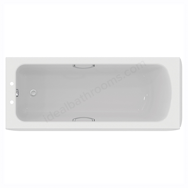 Armitage Shanks Sandringham 21 1700x700 Rectangular Bath With 2 Tapholes and Handgrips