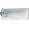 Armitage Shanks Nisa Rectangular 1700x700mm Heavy Gauge Steel Bath With 2 Tapholes, Chrome Plated Grips and Anti-slip*