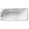Armitage Shanks Sandringham 21 Rectangular Standard Gauge 1500x700mm Steel Bath With 2 Tapholes, Chrome Plated Grips and Anti-slip*