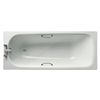 Armitage Shanks Sandringham 21 Rectangular 1700x700mm Standard Gauge Steel Bath With 2 Tapholes, Chrome Plated Grips and Anti-slip*