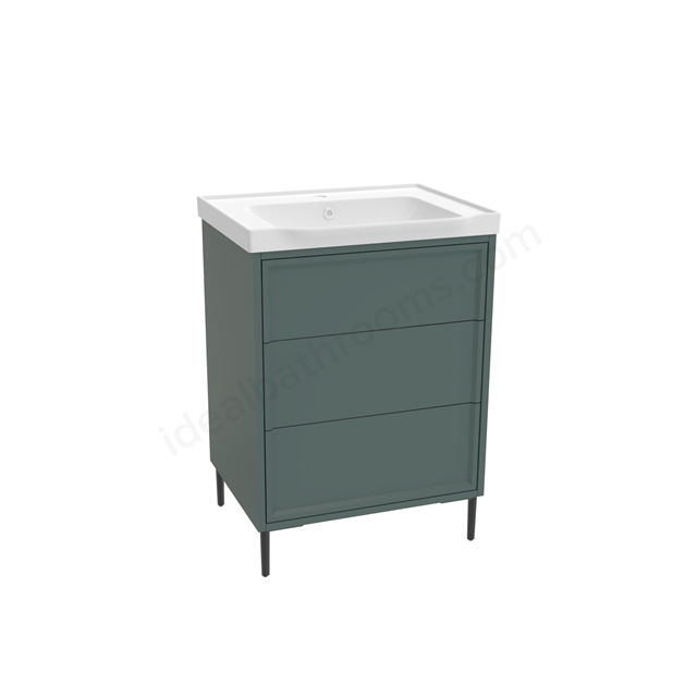 Scudo Bota 600mm Freestanding Vanity Unit - Parisian Green