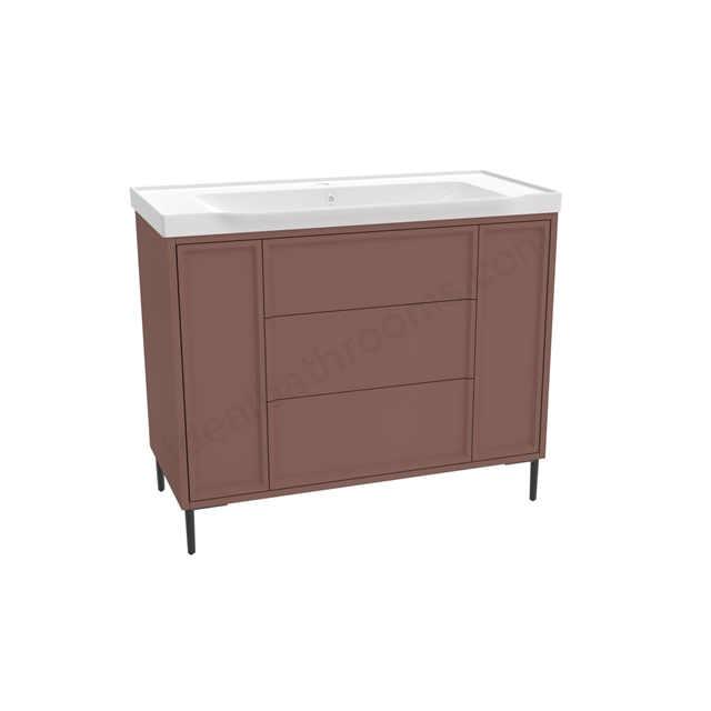 Scudo Bota 1000mm Freestanding Vanity Unit - Earth Red