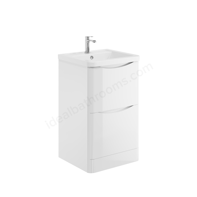 Scudo Bella 500mm Floorstanding Vanity Unit - Gloss White