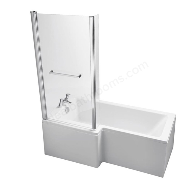 Ideal Standard Tempo Cube 1700mm Shower Bath; Left Handed; 0 Tap Holes - White