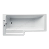 Ideal Standard Tempo Cube 1700mm Idealform Plus+ Shower Bath; Left Handed; 0 Tap Holes - White