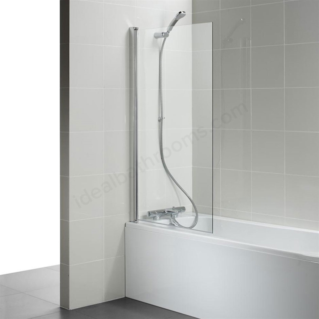 Ideal Standard Connect Angle Bath Screen - Chrome/Clear