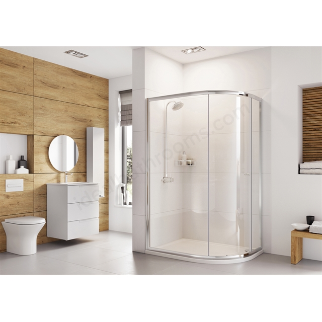 Roman Haven6 Single Door Quad 1200 x 900mm - Chrome