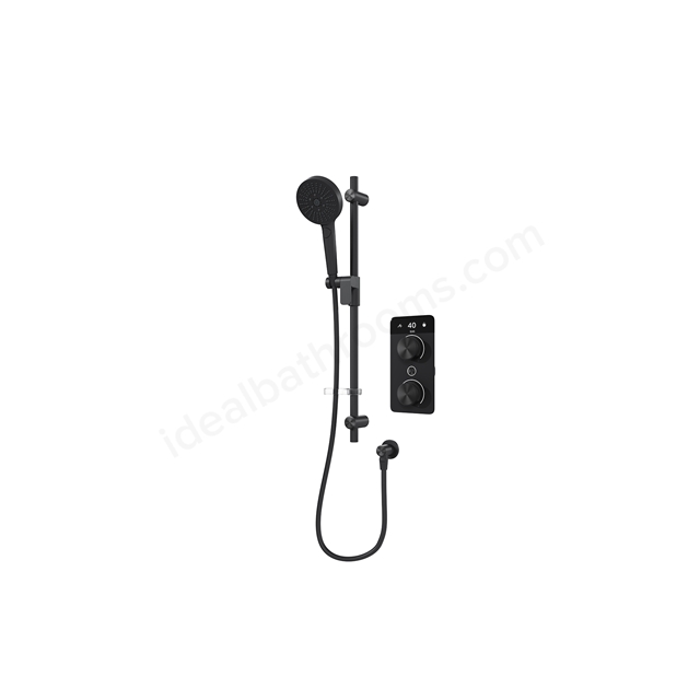 Aqualisa S2 Smart Shower w/ Controller & Adjustable Handset HP - Matt Black