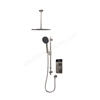 Aqualisa S2 Smart Shower w/ Controller; Adjustable Handset / Kit & Fixed Ceiling Head LP - Gunmetal Grey