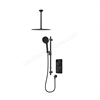 Aqualisa S2 Smart Shower w/ Controller; Adjustable Handset / Kit & Fixed Ceiling Head LP - Matt Black