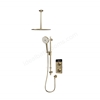 Aqualisa S2 Smart Shower w/ Controller; Adjustable Handset / Kit & Fixed Ceiling Head HP - Brushed Brass