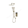 Aqualisa S2 Smart Shower w/ Controller; Adjustable Handset / Kit & Fixed Ceiling Head LP - Brushed Brass