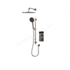 Aqualisa S2 Smart Shower w/ Controller; Adjustable Handset / Kit & Fixed Ceiling Head LP - Gunmetal Grey
