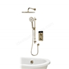 Aqualisa S2 Smart Shower w/ Controller; Adjustable Handset / Kit & Fixed Ceiling Head LP - Brushed Brass