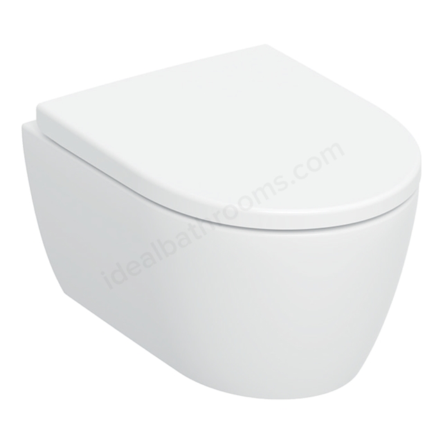 Geberit iCon Compact Wall-Hung TurboFlush Toilet & Soft-Close Seat Pack
