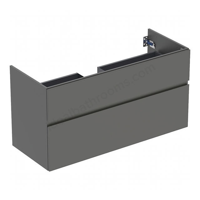 Geberit Aniara 2-Drawer Basin Cabinet 1200mmW; Lava Matt Silk