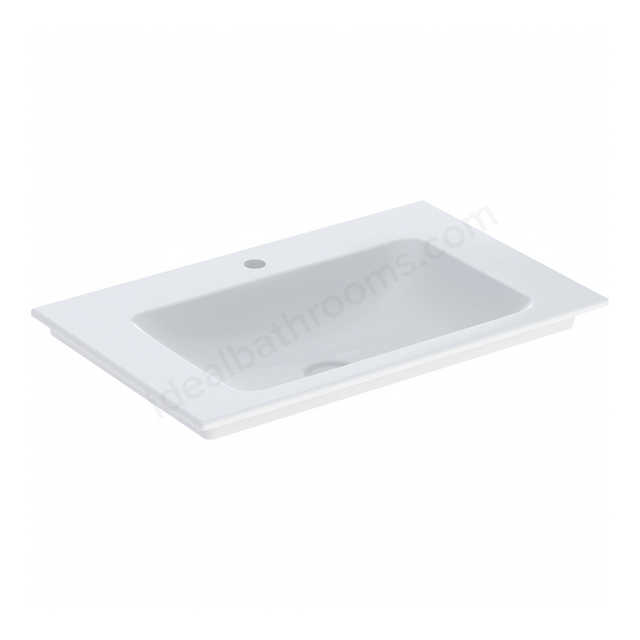 Geberit Aniara Slim-Rim Vanity Basin 750mmW with Tap-Hole, No Overflow