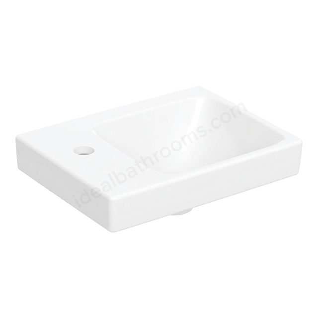 Geberit Aniara Handrinse Basin 380mmW with Left Taphole, No Overflow