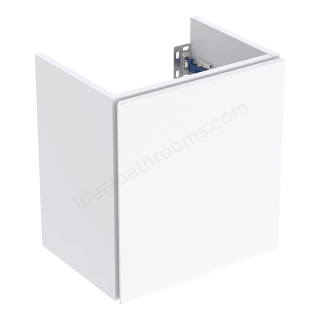 Geberit Aniara 1-Door Compact Cabinet for Handrinse Basin 380mmW; Gloss White Silk