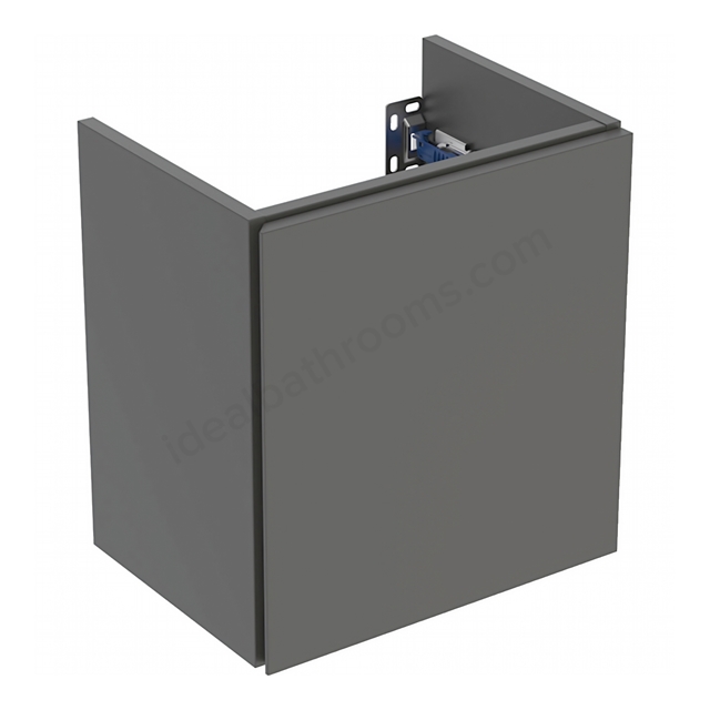 Geberit Aniara 1-Door Compact Cabinet for Handrinse Basin 380mmW; Lava Matt Silk