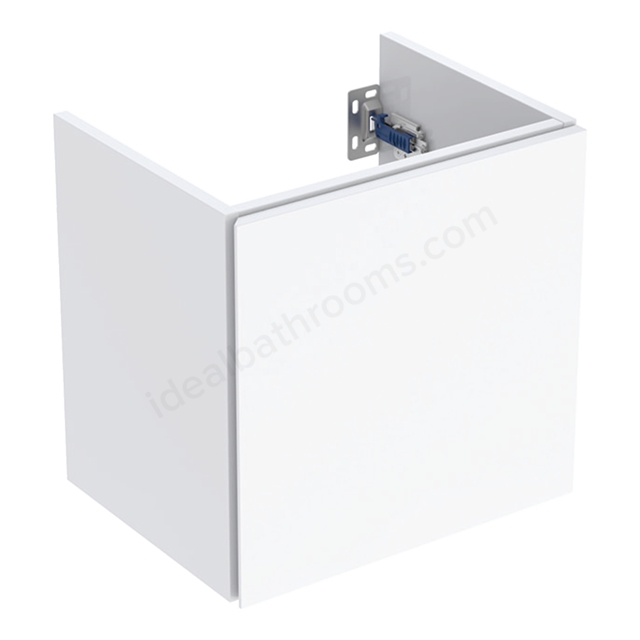 Geberit Aniara 1-Door Compact Cabinet for Handrinse Basin 420mmW; Gloss White Silk
