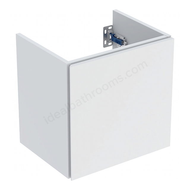 Geberit Aniara 1-Door Compact Cabinet for Handrinse Basin 420mmW; Matt White Silk
