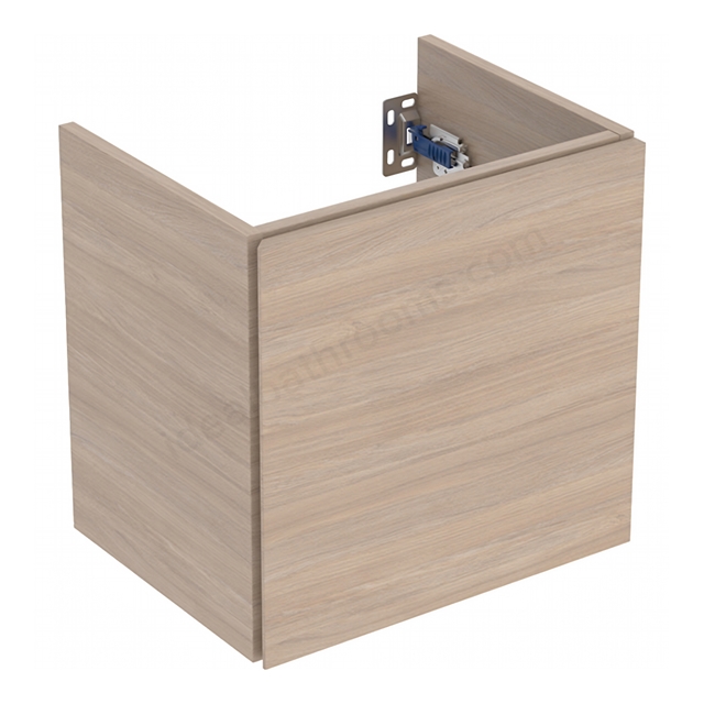 Geberit Aniara 1-Door Compact Cabinet for Handrinse Basin 420mmW; Oak Melamine