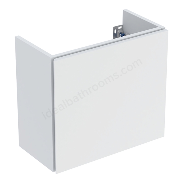 Geberit Aniara 1-Door Compact Cabinet for Handrinse Basin 460mm; Matt White Silk