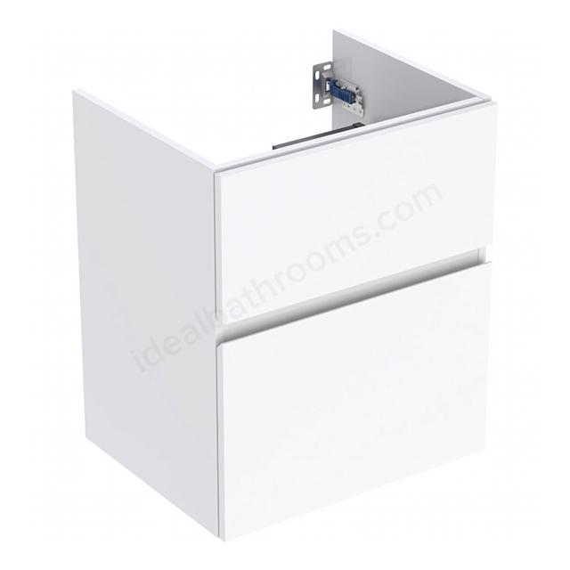 Geberit Aniara 2-Drawer Basin Cabinet 550mmW; Gloss White Silk