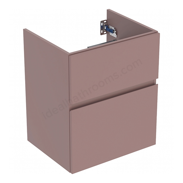 Geberit Aniara 2-Drawer Basin Cabinet 550mmW; Rusty Red Matt Silk